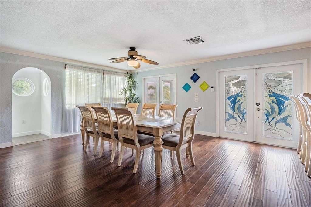 Dining room, Interior, Wood Texture Flooring