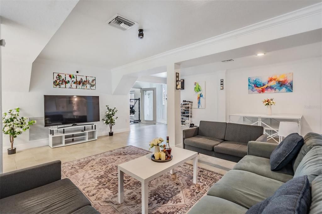 Interior, Living room, Recessed Lighting