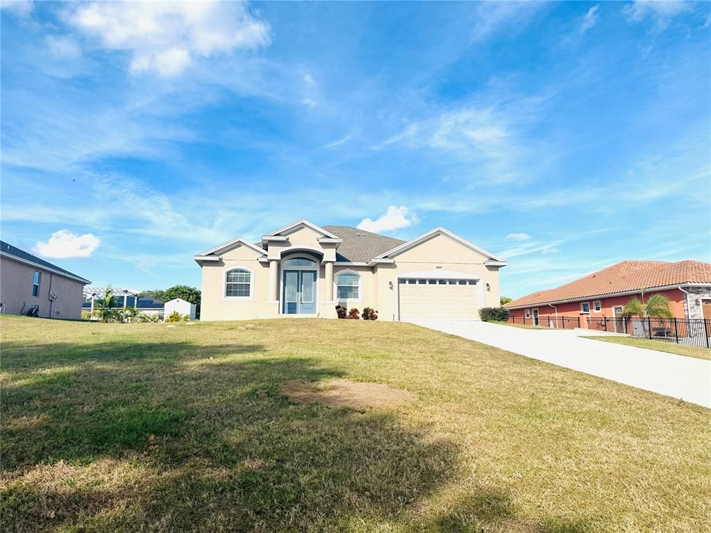 Attached, Backyard, Exterior, Facade, Mediterranean