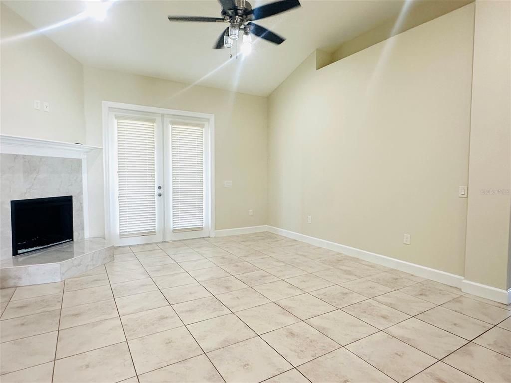 Empty room, Fireplace, Interior