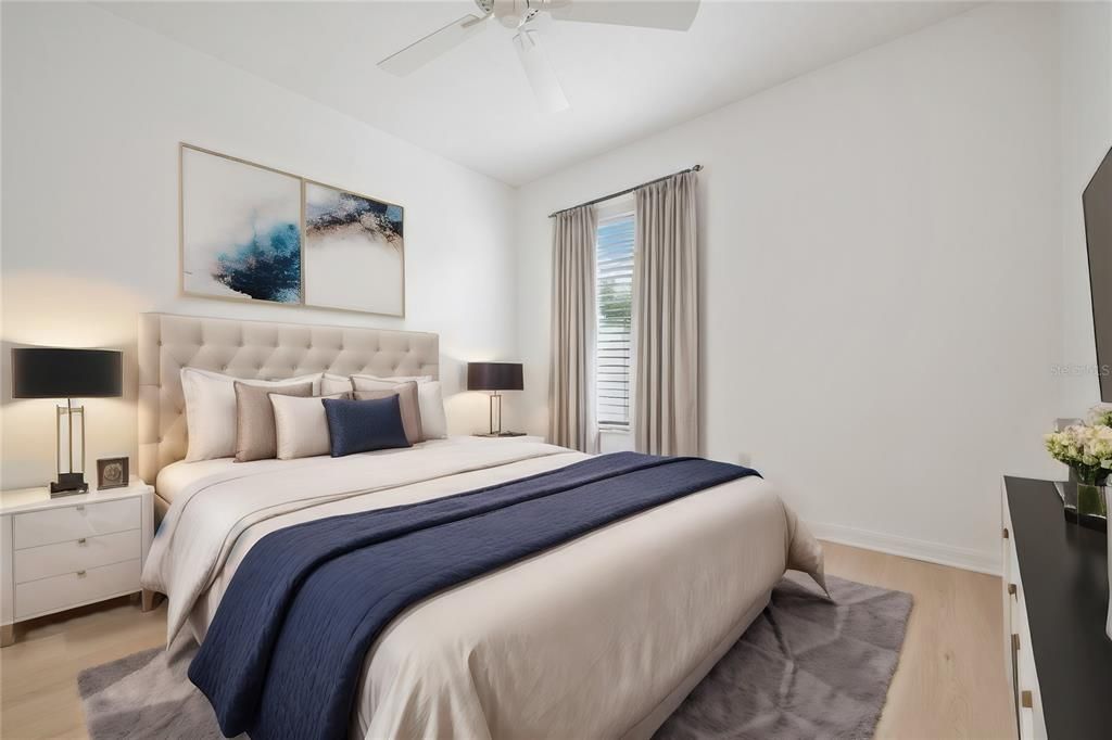 Bedroom, Interior, Wood Texture Flooring