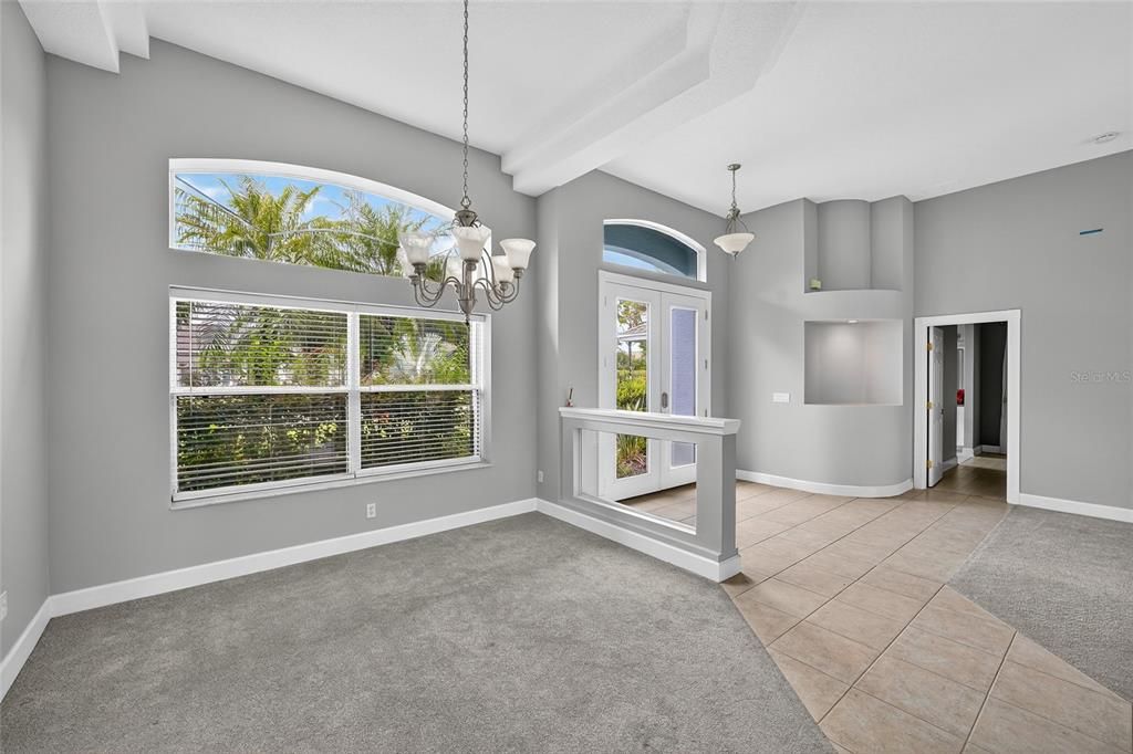 Chandelier, Empty room, Interior, Pendant Lights