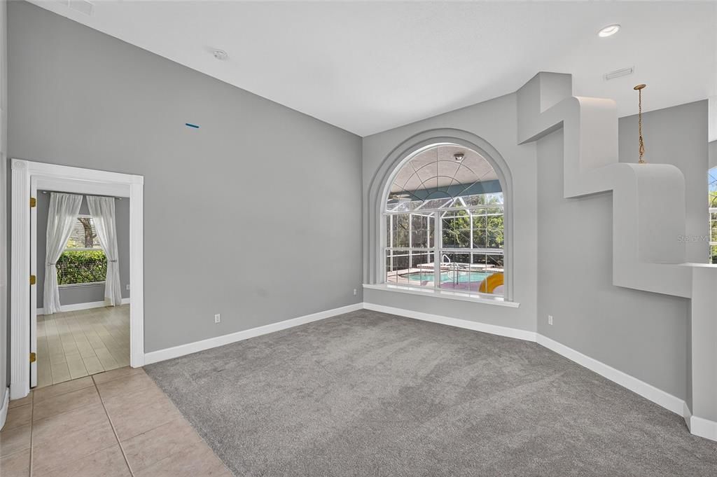 Empty room, Interior, Pendant Lights, Recessed Lighting
