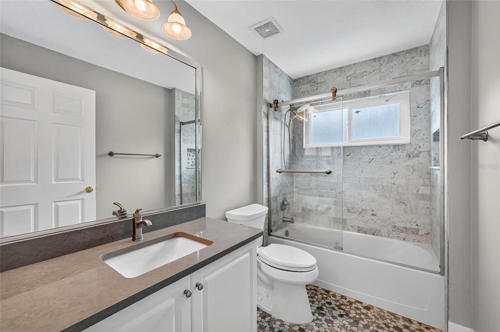 Bathroom, Glass Shower, Interior, Marble Walls