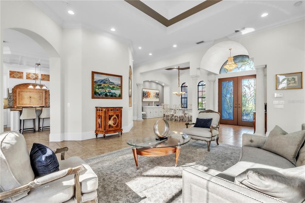 Interior, Living room, Pendant Lights, Recessed Lighting