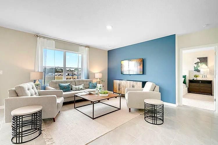 Interior, Living room, Recessed Lighting