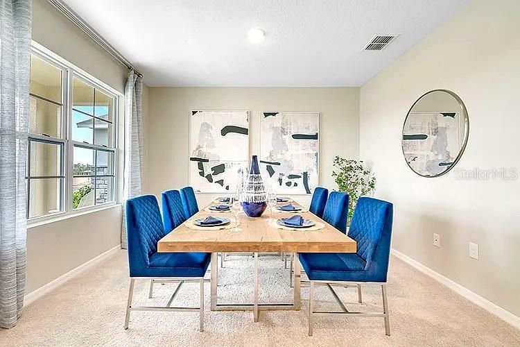 Dining room, Interior, Recessed Lighting