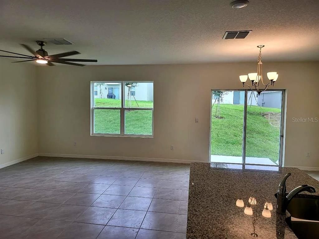 Chandelier, Empty room, Interior