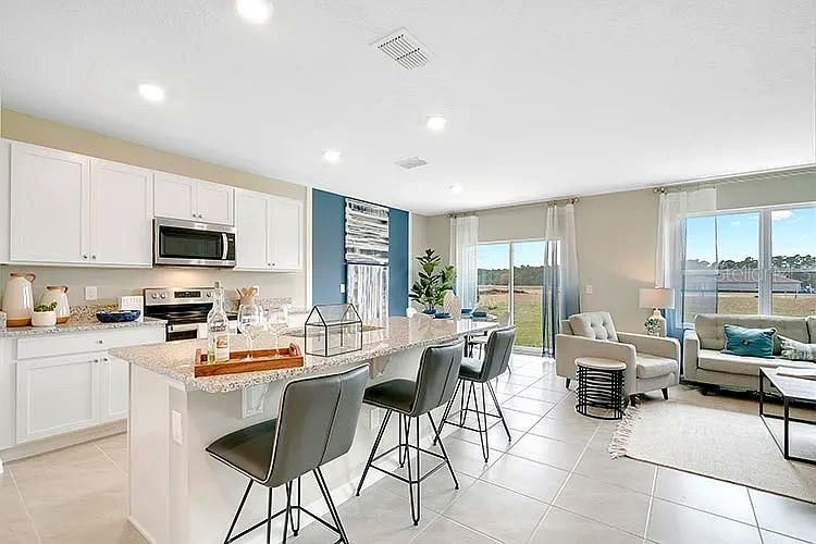 Interior, Kitchen, Living room, Recessed Lighting, Stainless Steel Appliances, Water