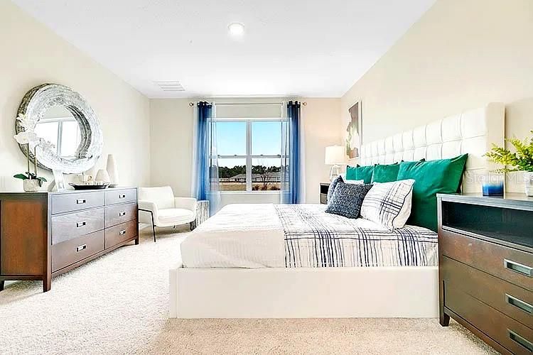 Bedroom, Interior, Recessed Lighting