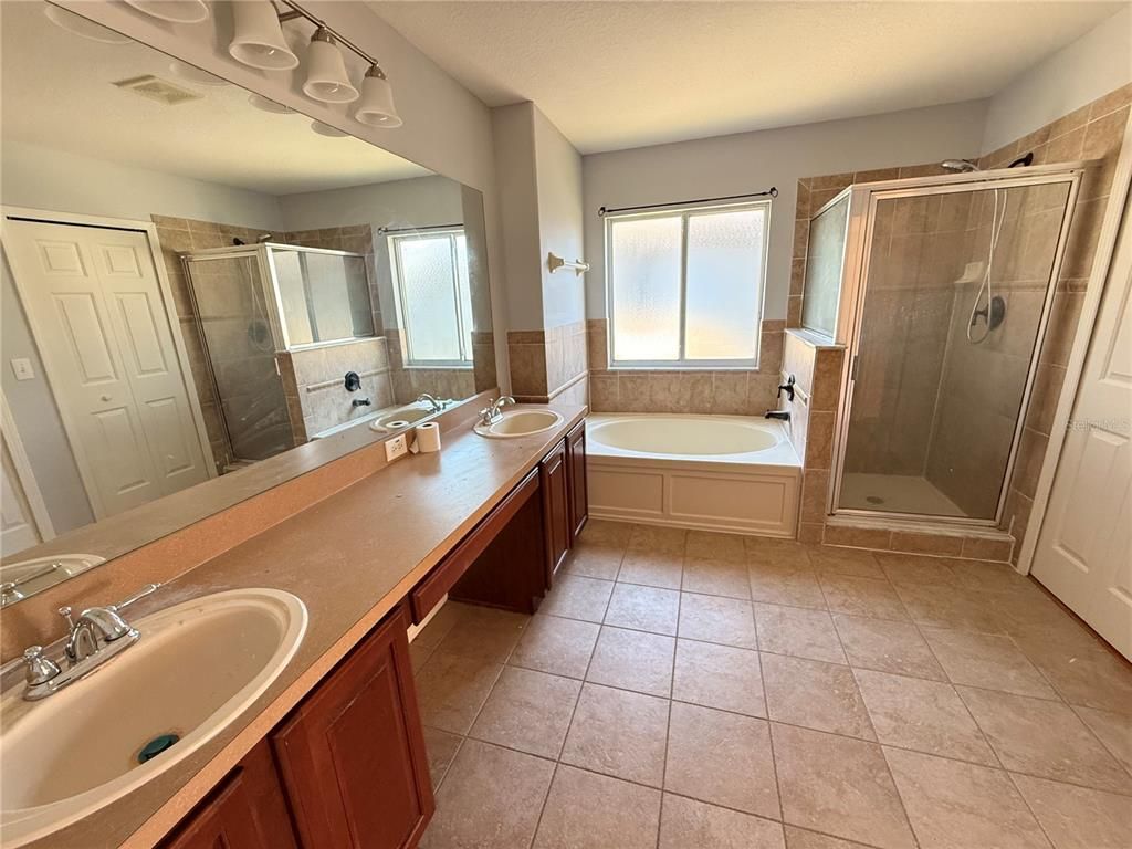 Bathroom, Dual Sink Vanities, Glass Shower, Interior