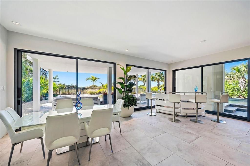 Dining room, Interior, Recessed Lighting, Water