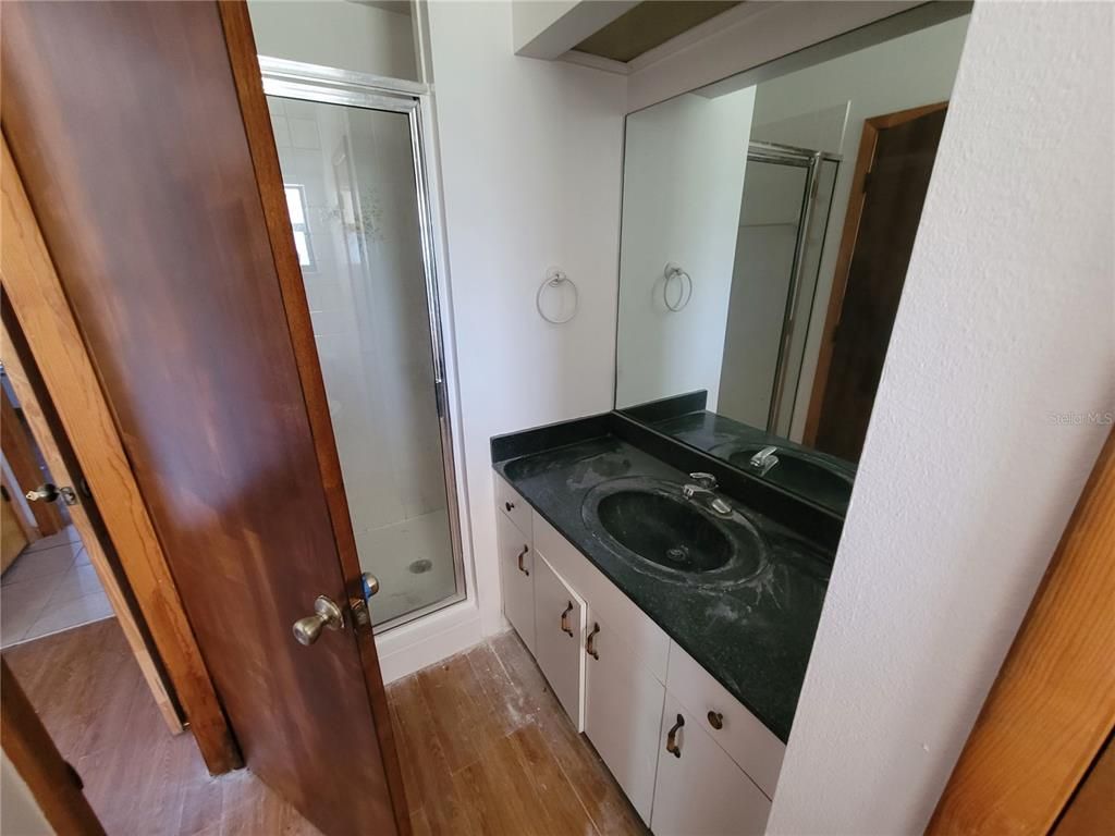 Bathroom, Dual Sink Vanities, Interior, Wood Texture Flooring