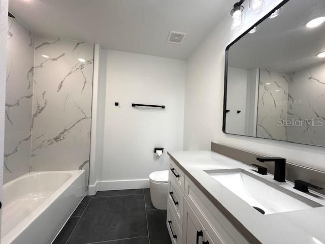 Bathroom, Dual Sink Vanities, Interior, Marble Walls, Recessed Lighting