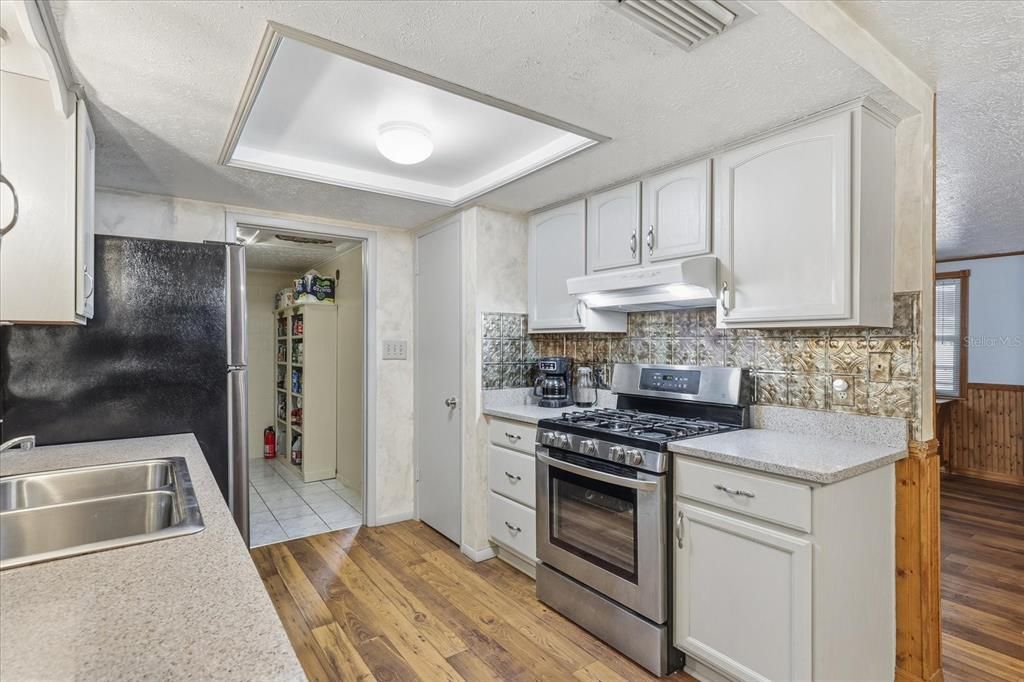 Interior, Kitchen, Wood Texture Flooring
