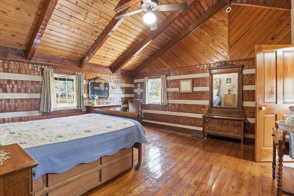 Bedroom, Interior, Wooden Beams, Wooden Ceilings, Wood Texture Flooring, Wooden Walls