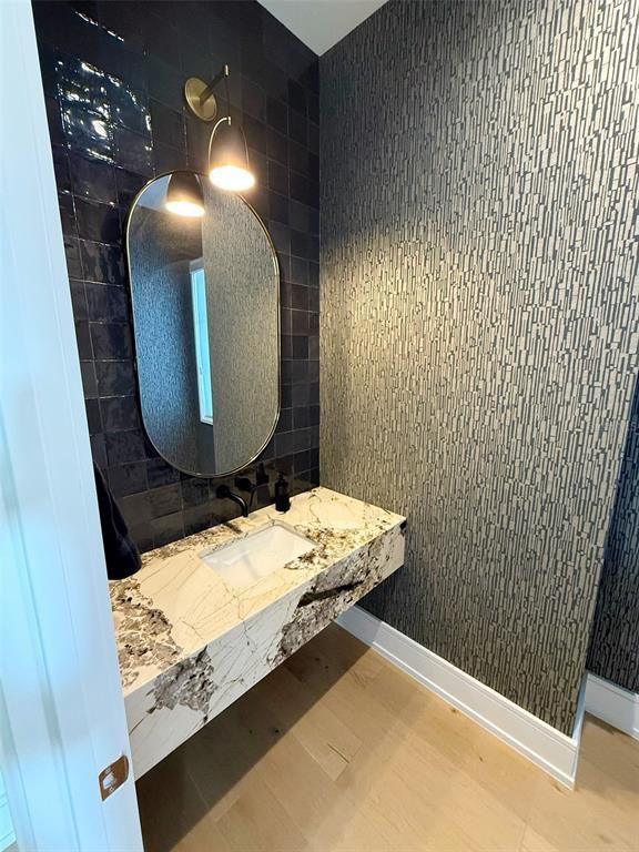 Bathroom, Interior, Wood Texture Flooring