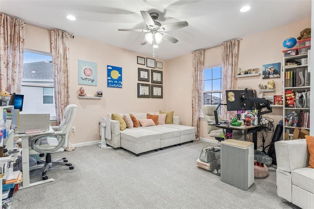 Home Office, Interior, Recessed Lighting