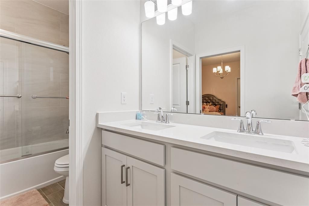 Bathroom, Dual Sink Vanities, Glass Shower, Interior