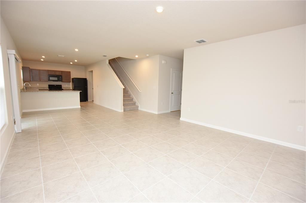 Empty room, Interior, Kitchen, Recessed Lighting