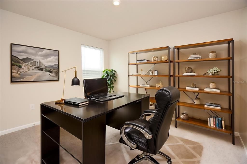 Home Office, Interior, Recessed Lighting