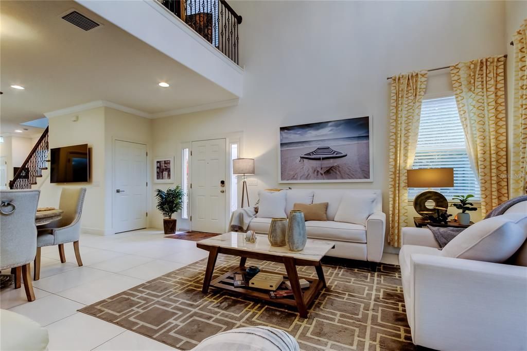 Interior, Living room, Recessed Lighting