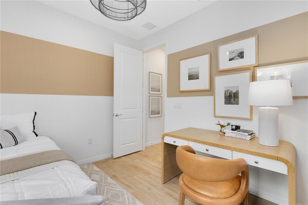 Bedroom, Home Office, Interior, Wood Texture Flooring