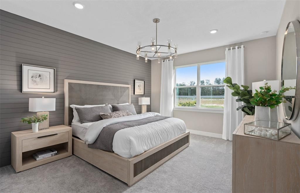Bedroom, Chandelier, Interior, Pendant Lights, Recessed Lighting