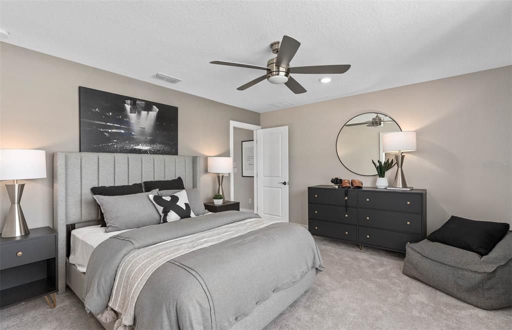 Bedroom, Interior, Recessed Lighting