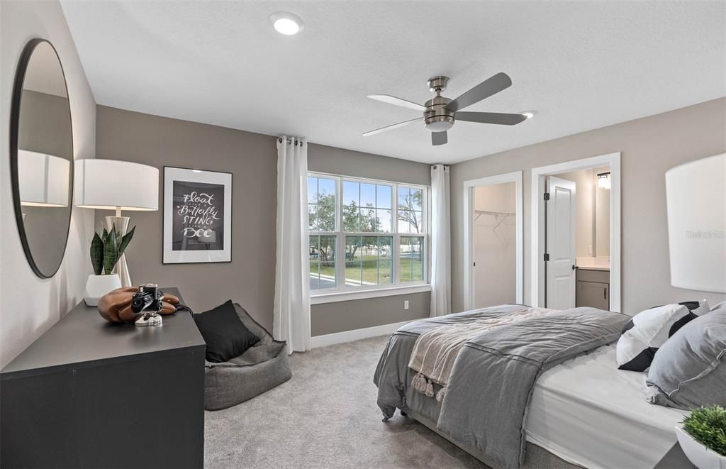 Bedroom, Interior, Recessed Lighting