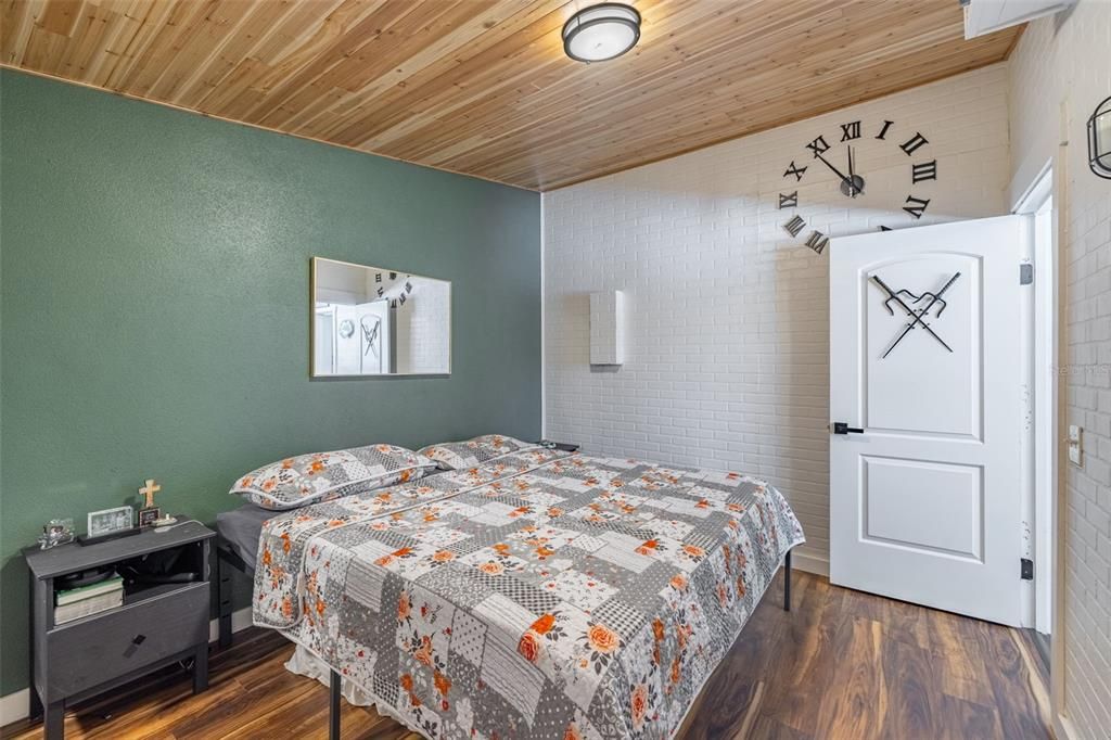 Bedroom, Interior, Wooden Ceilings, Wood Texture Flooring