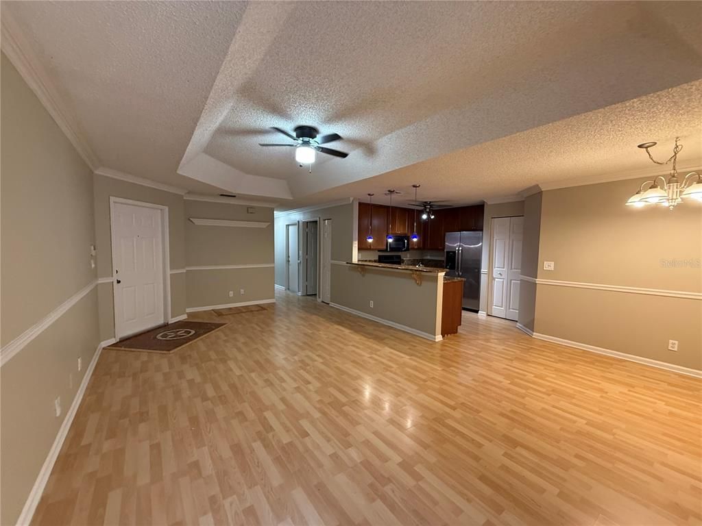 Empty room, Interior, Kitchen, Wood Texture Flooring