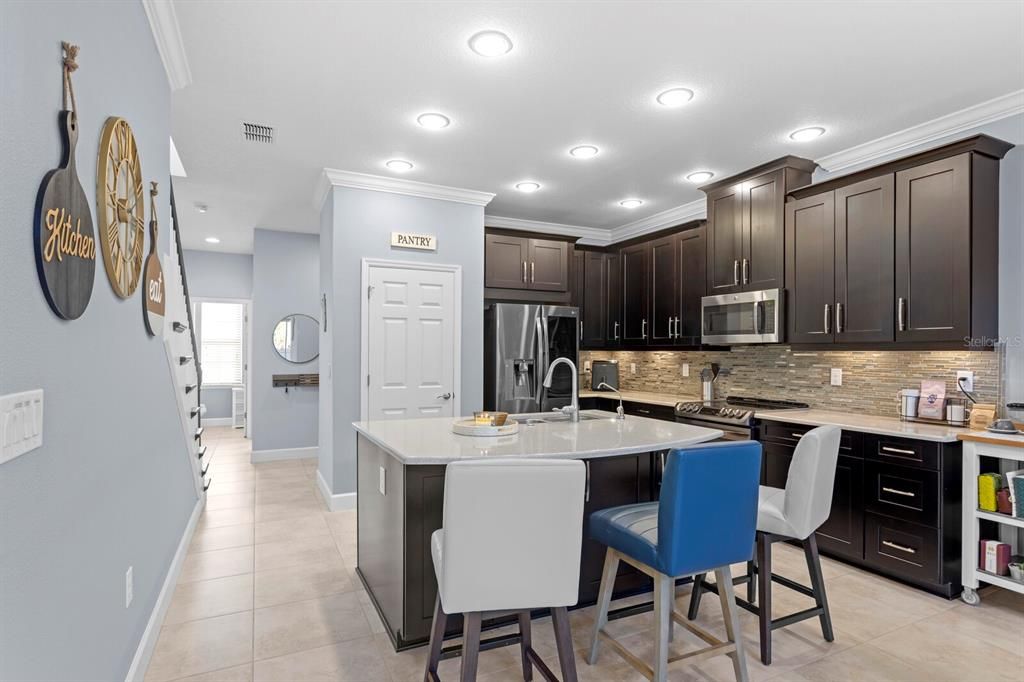 Interior, Kitchen, Recessed Lighting, Stainless Steel Appliances