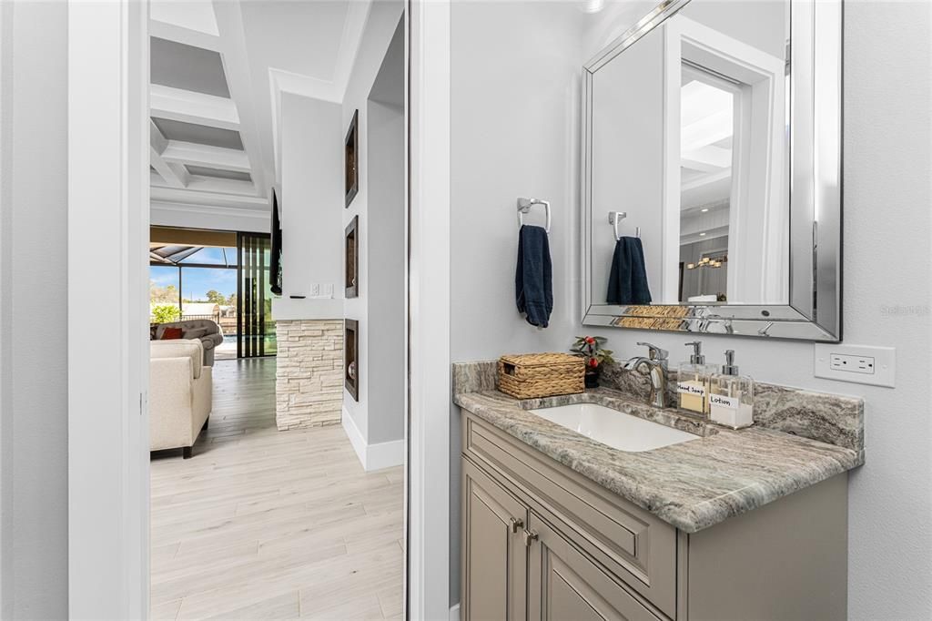 Bathroom, Interior, Water, Wood Texture Flooring