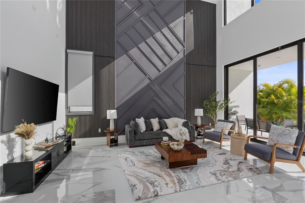 Interior, Living room, Marble