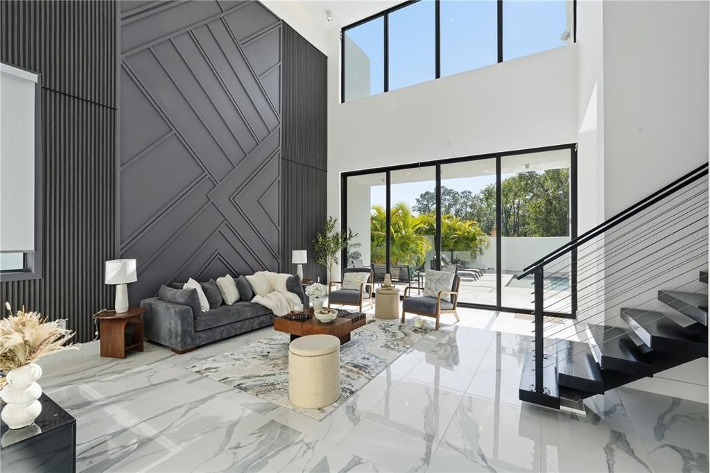 Interior, Living room, Marble