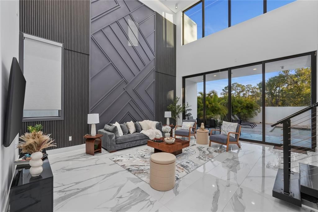 Interior, Living room, Marble