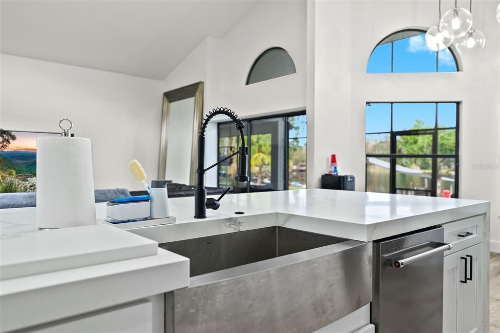 Interior, Kitchen, Pendant Lights, Water