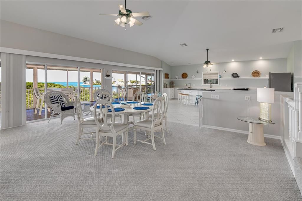 Dining room, Interior, Kitchen, Pendant Lights, Recessed Lighting, Water