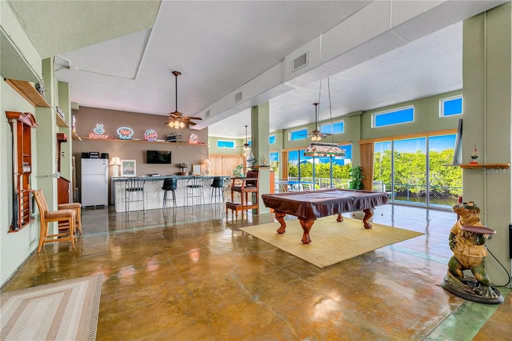 Billiard Table, Game Room, Interior, Pendant Lights