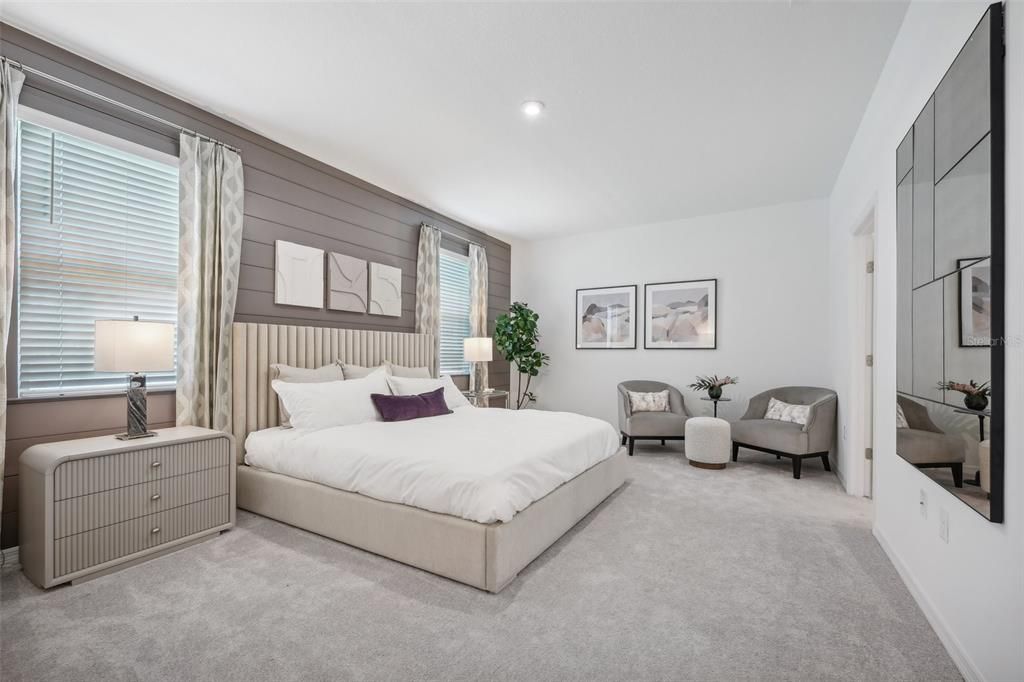 Bedroom, Interior, Recessed Lighting