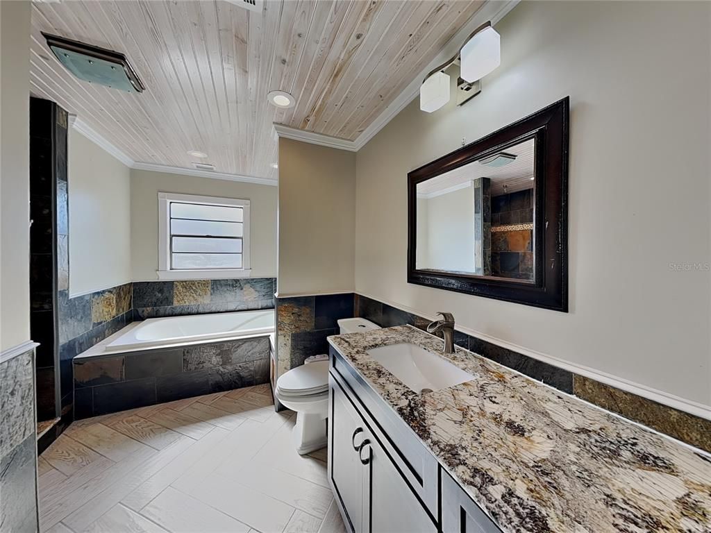 Bathroom, Interior, Wooden Ceilings