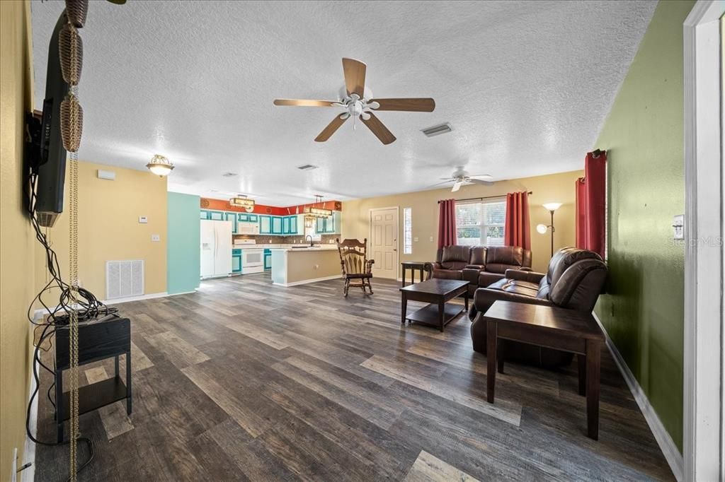 Interior, Kitchen, Living room, Wood Texture Flooring