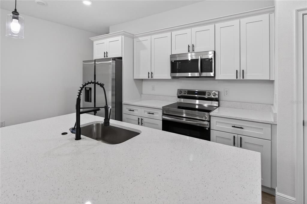 Interior, Kitchen, Pendant Lights, Recessed Lighting, Stainless Steel Appliances