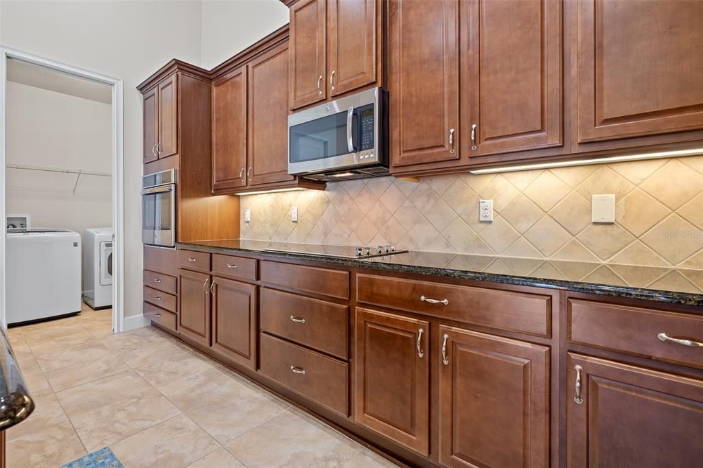 Interior, Kitchen, Tile Countertops, Washer