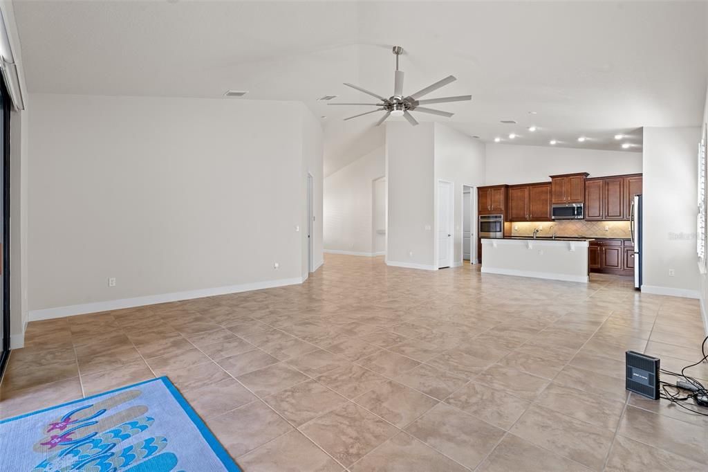 Empty room, Interior, Kitchen, Recessed Lighting