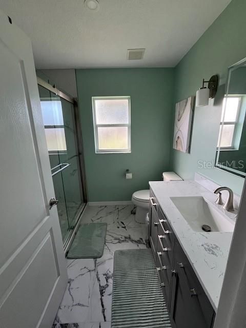 Bathroom, Glass Shower, Interior, Marble