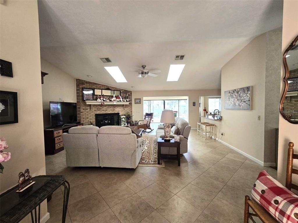 Fireplace, Interior, Living room, Stone Walls