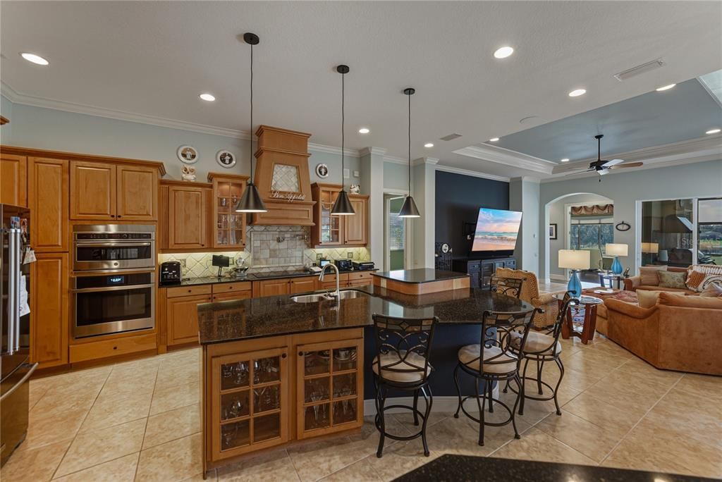 Interior, Kitchen, Living room, Pendant Lights, Recessed Lighting, Stainless Steel Appliances