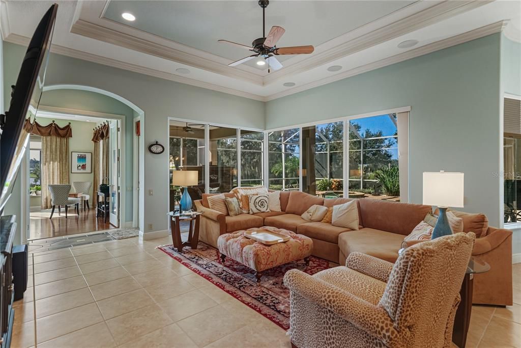 Interior, Living room, Recessed Lighting